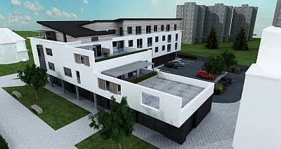 Budova C - pohled od ulice Svatoplukova